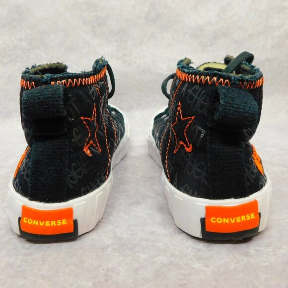 Converse Not A Chuck Unisex Sz 2 Y Mid Ankle Sneaker Black W Smoke Gray Skater - Picture 5 of 8